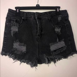 Wild Fable Black Ripped Jean Shorts